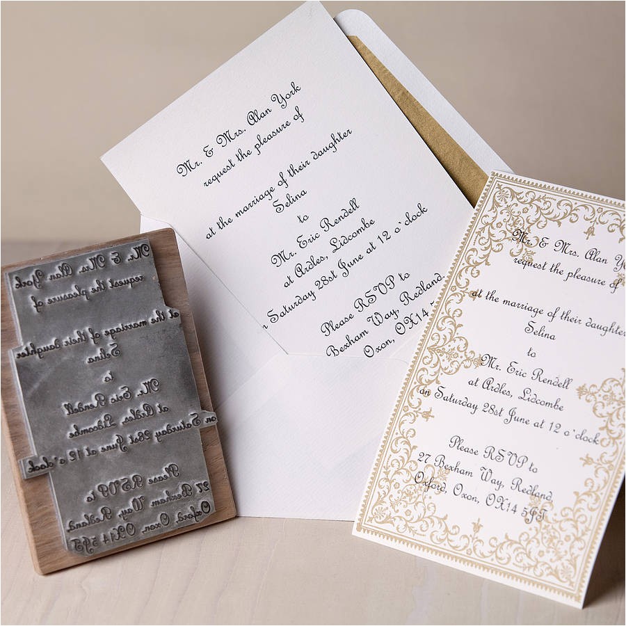 Stamps for Wedding Invites Personalised Wedding Invitation Rubber Stamp by the
