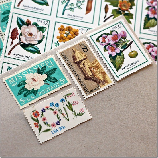Stamps for Wedding Invites Vintage Postage for Wedding Invitations Weddinglovely Blog
