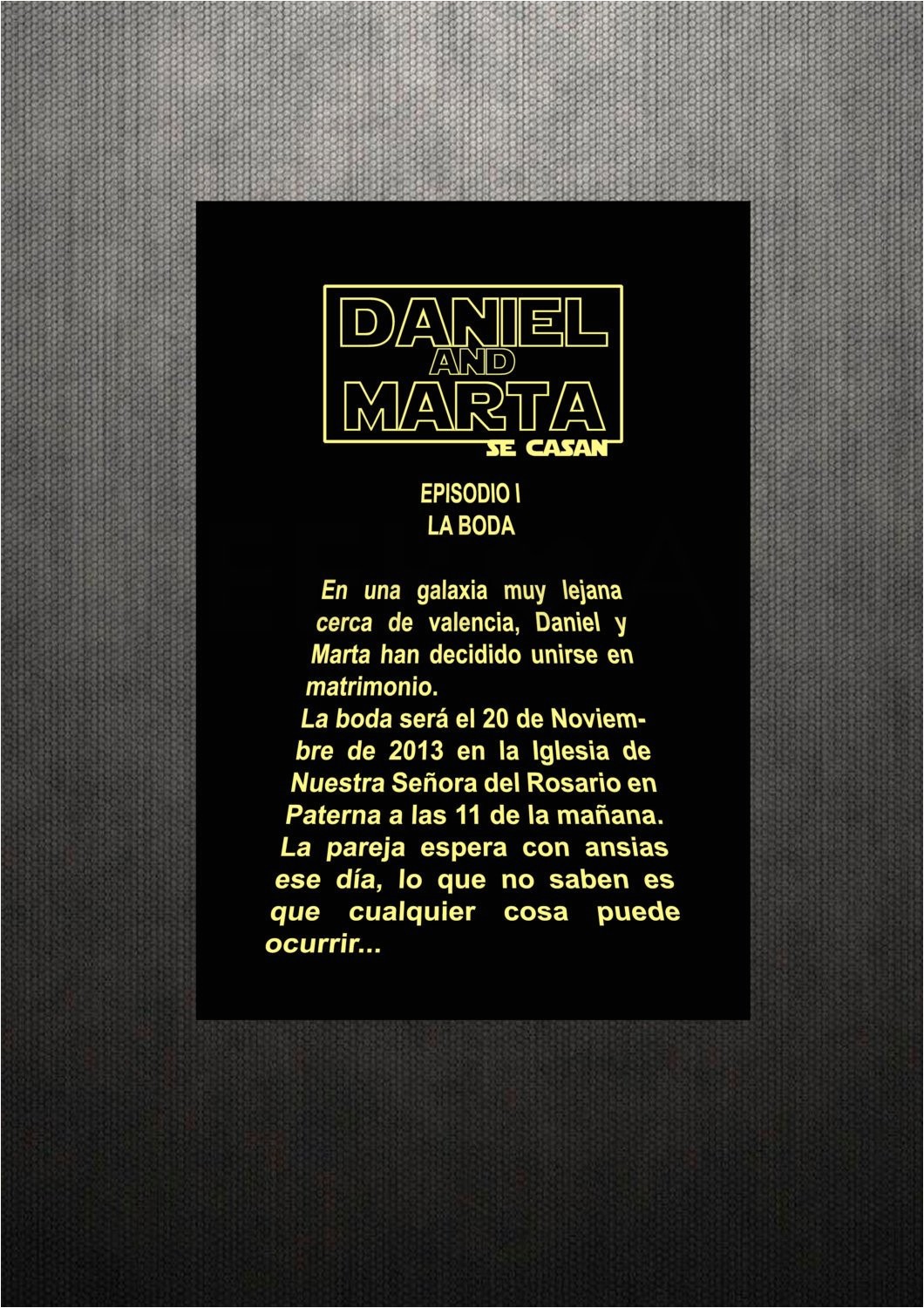 Star Wars themed Wedding Invitations Items Similar to Printable Star Wars Wedding Invitation