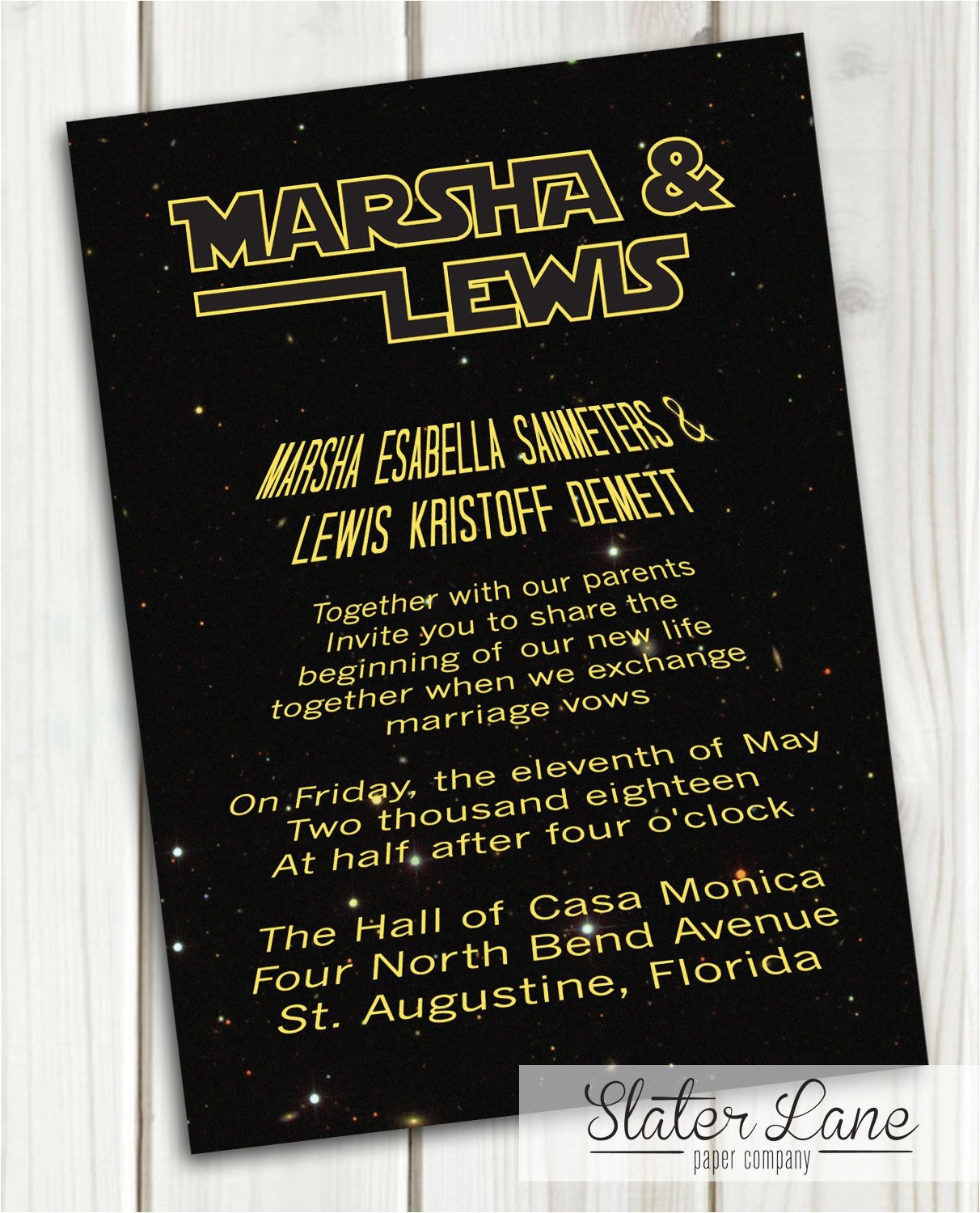 Star Wars themed Wedding Invitations Star Wars Wedding Invitation theme Printable Download