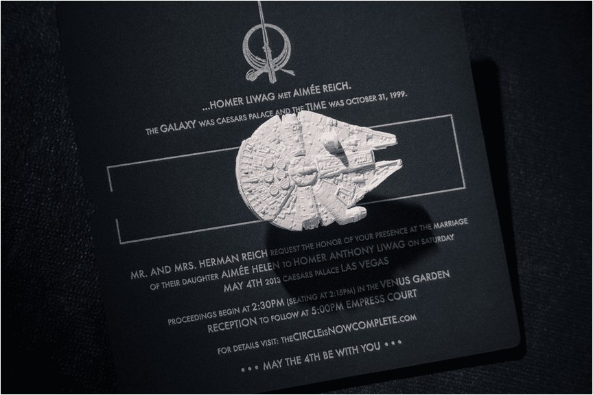 Star Wars themed Wedding Invitations Star Wars Wedding Invitation Trumps All Other Invitations