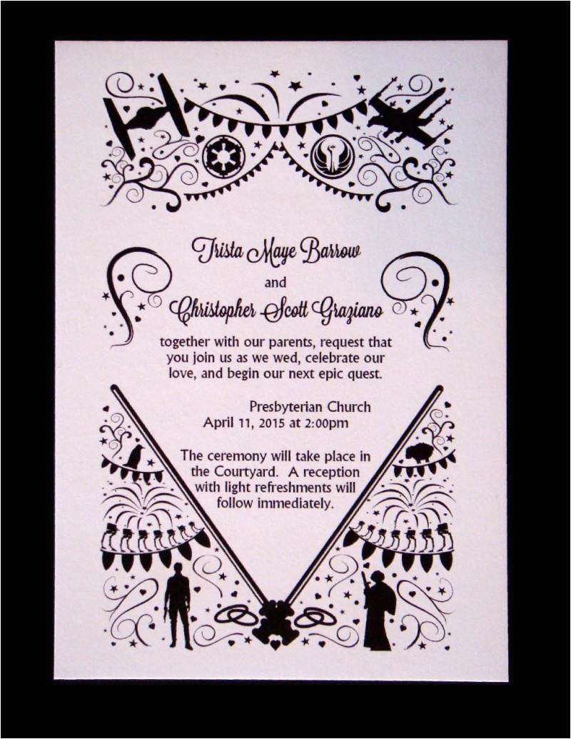 Star Wars Wedding Invitations An Elegant Star Wars Invitation Suite for A More
