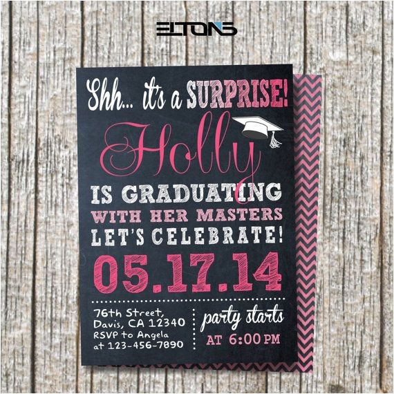Surprise Graduation Party Invitations Surprise Party Invitation Graduation Party by Eltonslogo