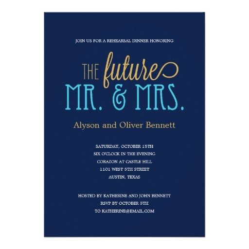 The Future Mr and Mrs Wedding Invitation Future Mr and Mrs Rehearsal Dinner Wedding Shower 5×7