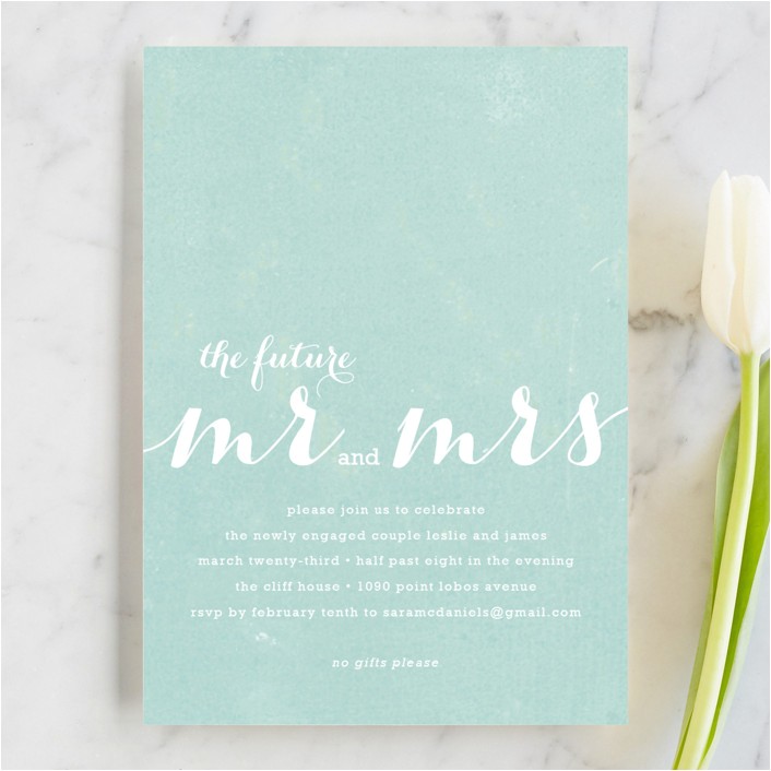 The Future Mr and Mrs Wedding Invitation the Future Mr and Mrs Engagement Party Invitations by