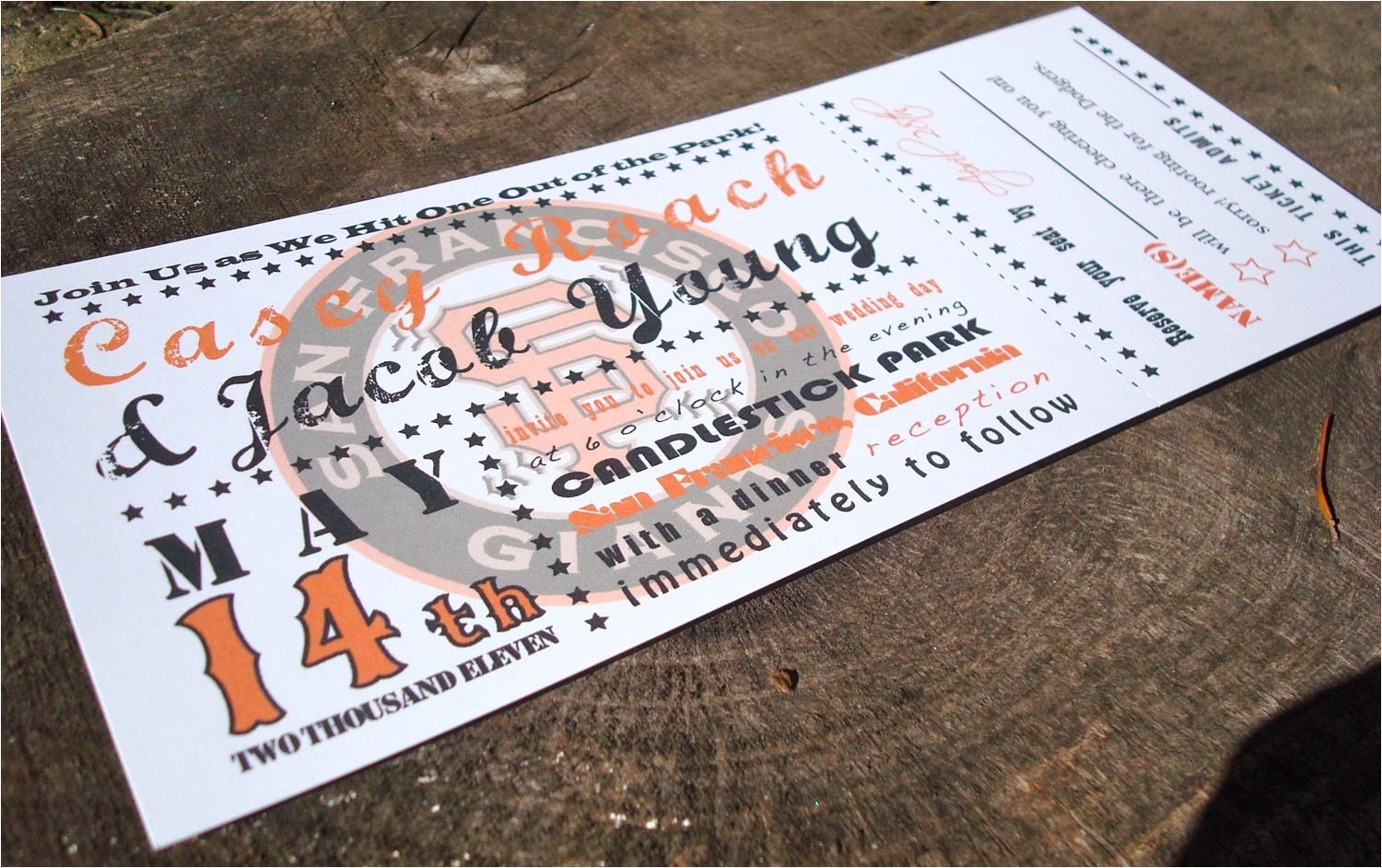 Ticket Stub Wedding Invitations Baseball Ticket Wedding Invitation Sample Ticket Stub Wedding Invitations Baseball Ticket Wedding Invitation Sample