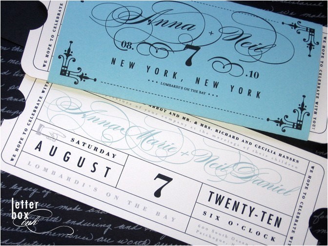 Ticket Stub Wedding Invitations formal Vintage Ticket Wedding Invitation Ticket Stub Wedding Invitations formal Vintage Ticket Wedding Invitation
