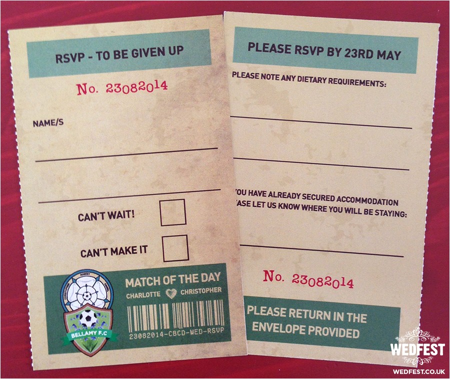 Ticket Stub Wedding Invitations Vintage Football Ticket Wedding Invites Wedfest Ticket Stub Wedding Invitations Vintage Football Ticket Wedding Invites Wedfest