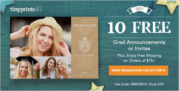 Tiny Prints Graduation Invitations Need High School or College Graduation Announcement or