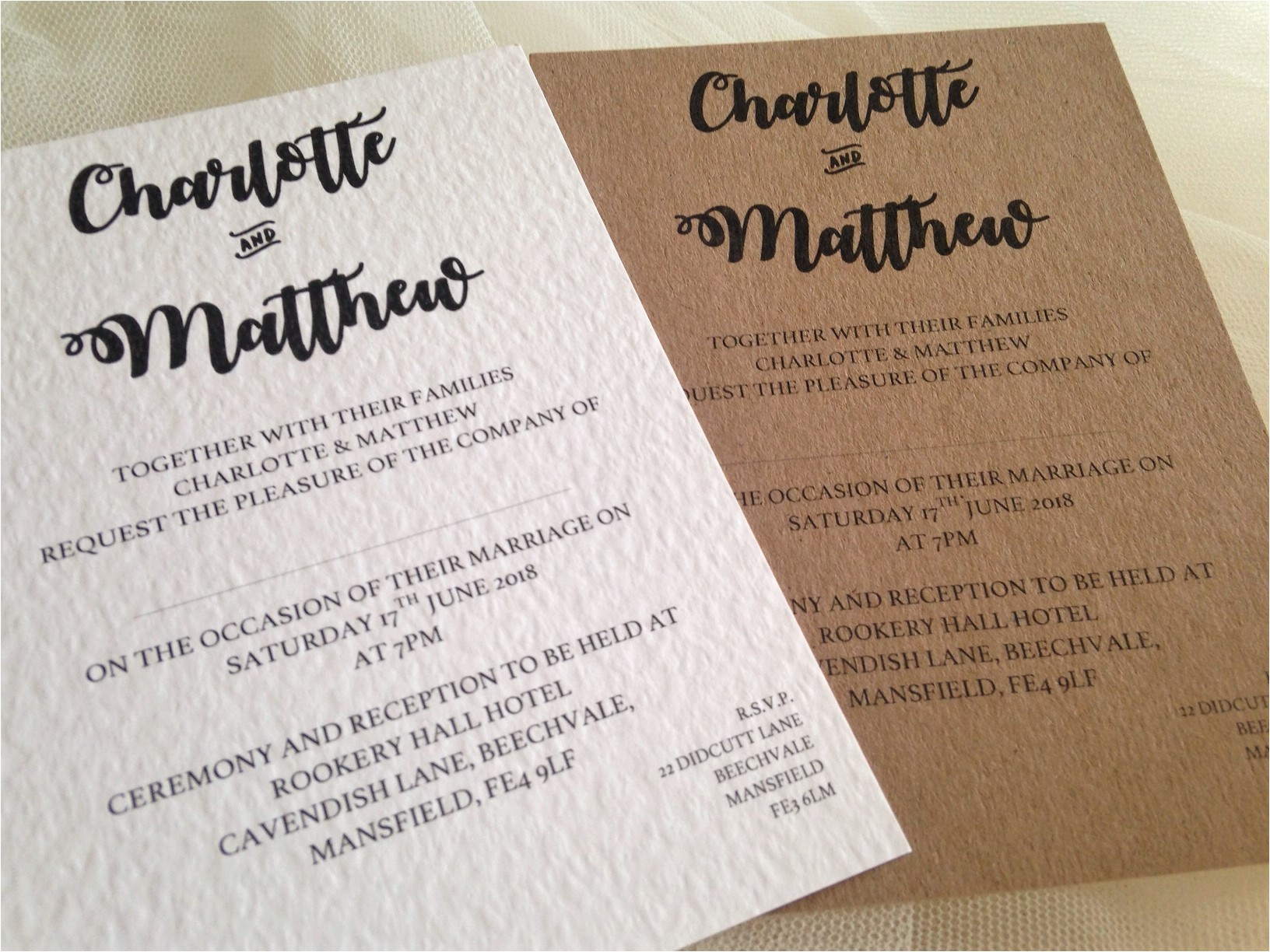 Titles for Wedding Invitations Bride and Grooms Names Wedding Invitations Stationery