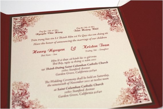 Traditional Vietnamese Wedding Invitations Wedding Invitation Wording Wedding Invitation Wording