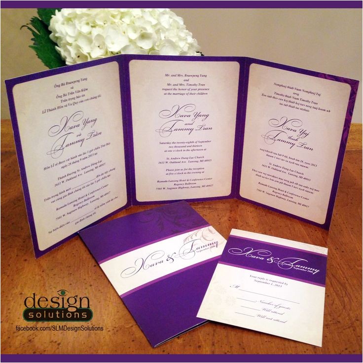 Tri Fold Wedding Invitations with Pocket Tri Fold Wedding Invitations Template