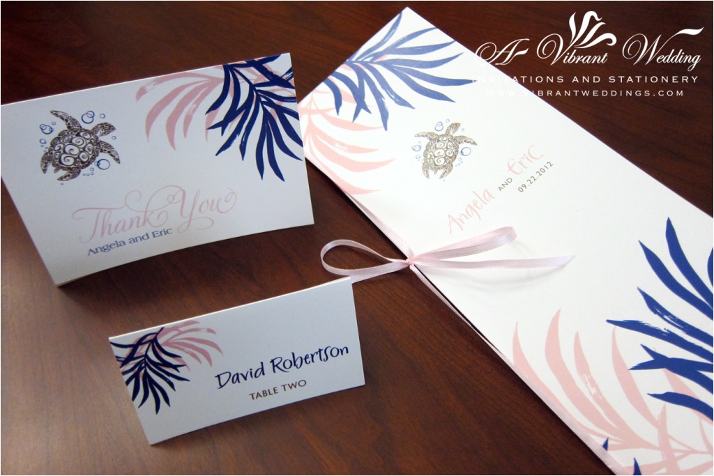 Turtle Wedding Invitations Ceremony Programs A Vibrant Wedding Web Blog
