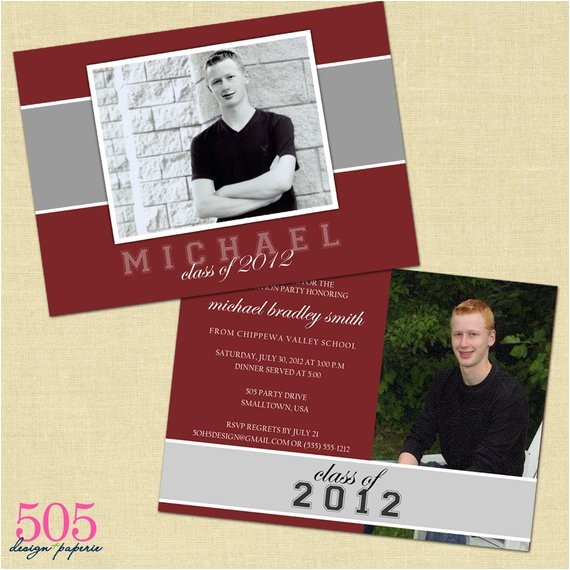 Two Sided Graduation Party Invitations Items Similar to Double Sided Graduation Party Invitation