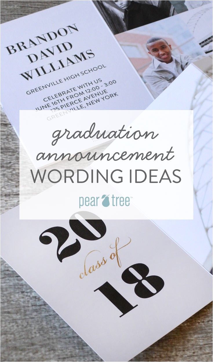 Umd Graduation Invitations Graduation Announcement Wording Ideas Pear Tree Blog