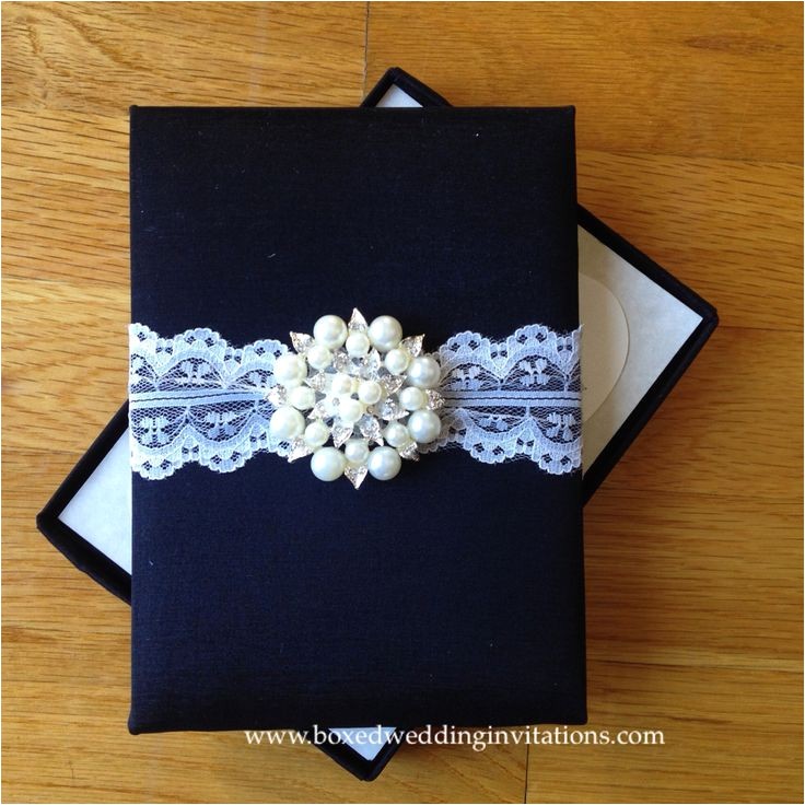 Unique Luxury Wedding Invitations Adorned with Embellishments Black Tie Wedding Invitation Box with A Vintage Feel