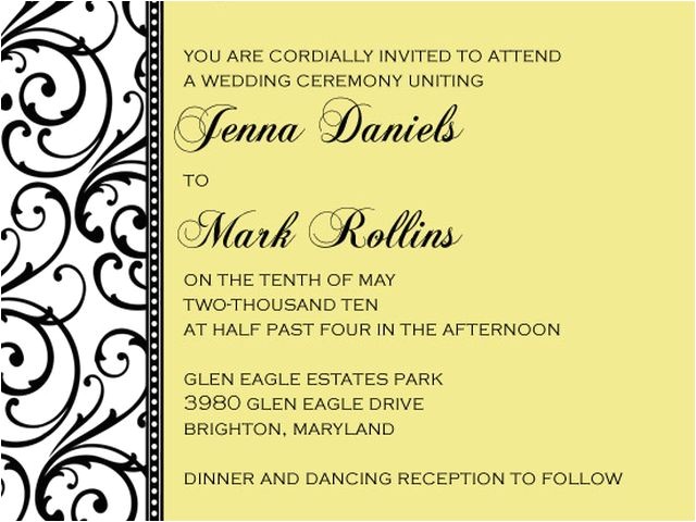 Unique Wedding Invitation Wording Sample Wedding Invitations Template Best Template Collection