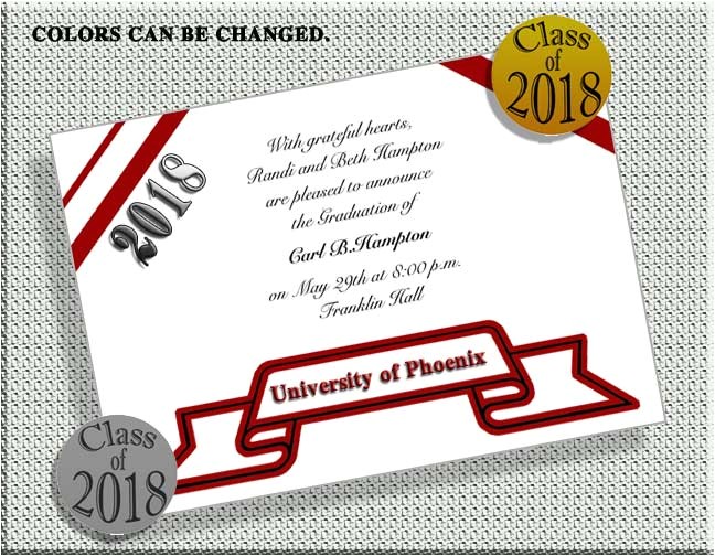 University Of Phoenix Graduation Invitations University Graduation Announcements Item Grfb1005