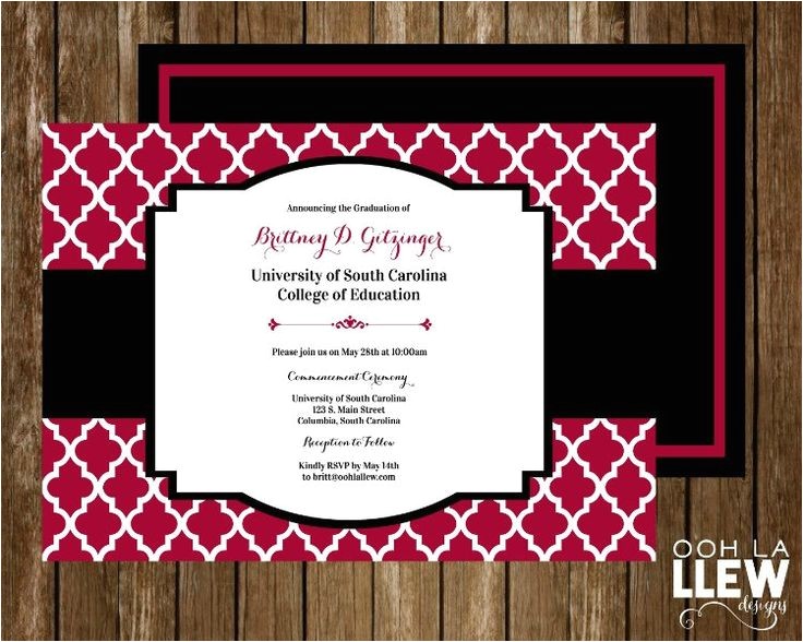 University Of south Carolina Graduation Invitations 1000 Images About Graduation 2016 On Pinterest