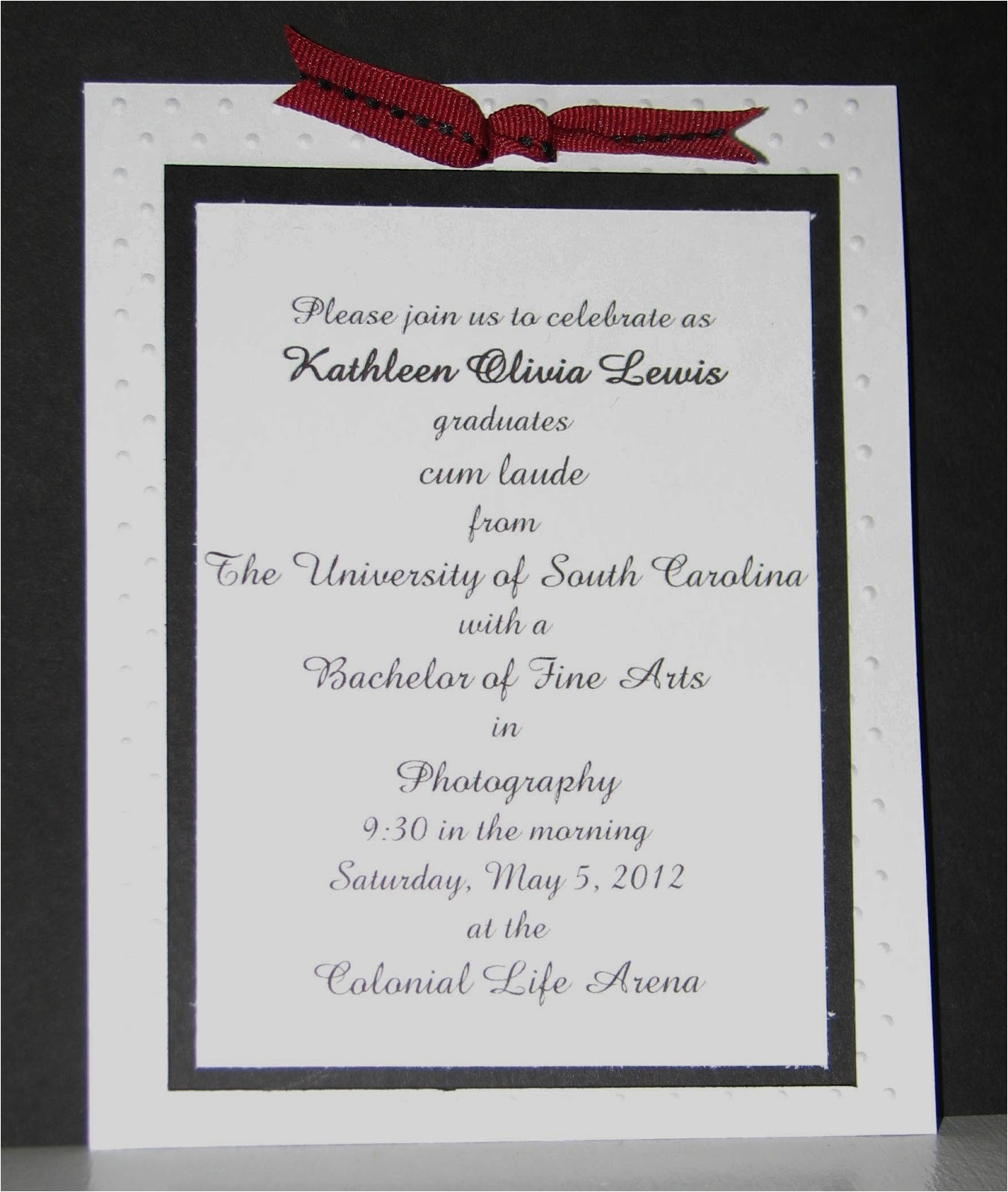 University Of south Carolina Graduation Invitations Pause Dream Enjoy Easy Hand Made Graduation Invitation