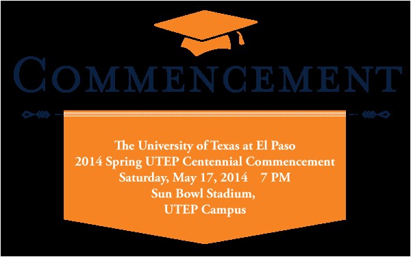 Utep Graduation Invitations Commencement Cover Page