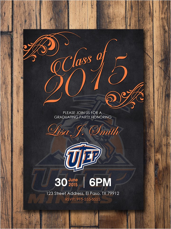 Utep Graduation Invitations Utep Graduation Invitations Kinderhooktap Com