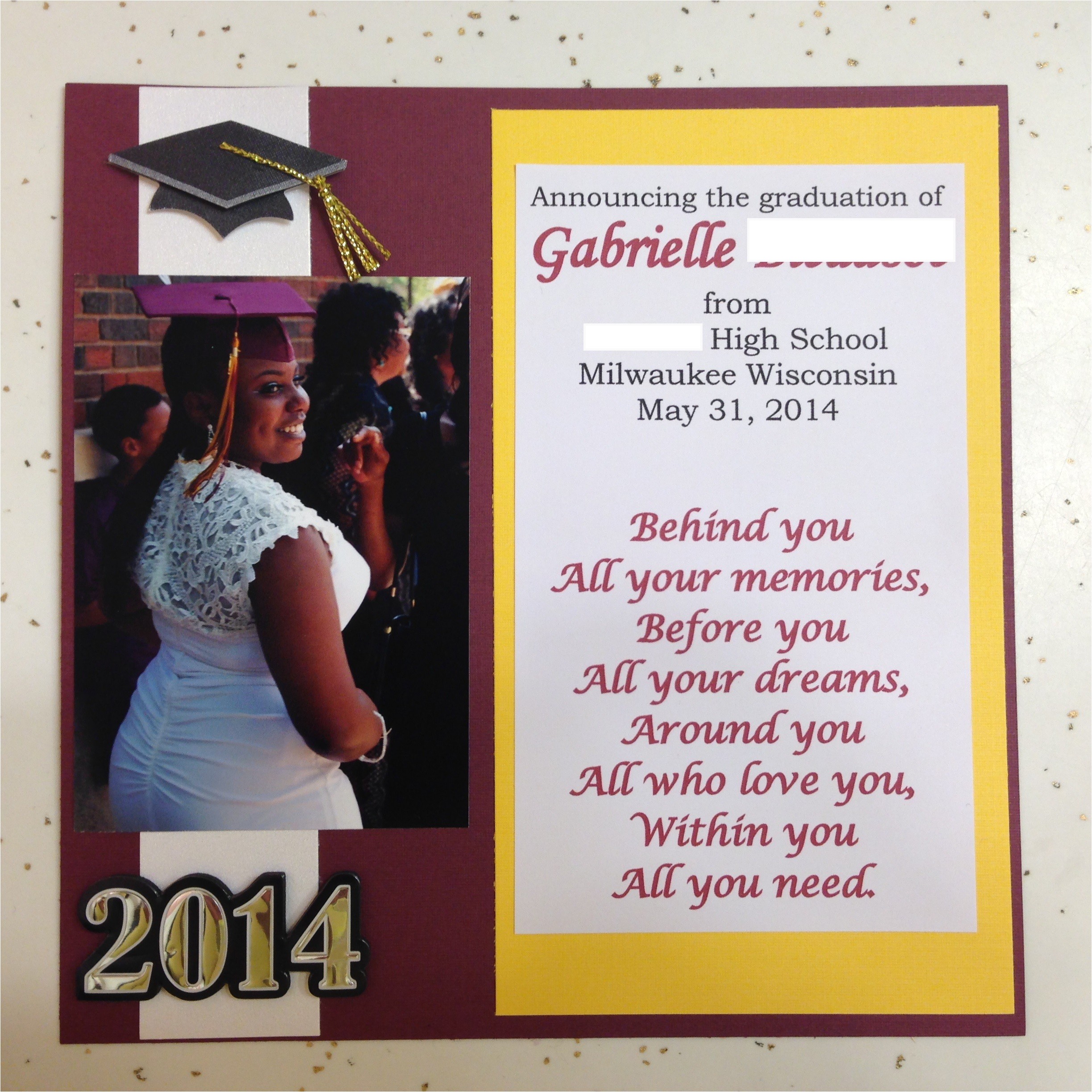 Wallet Size Graduation Invitations High School Graduation Announcements Sweettantrums