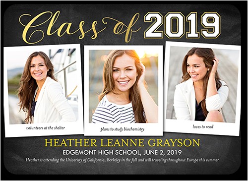 Wallet Size Graduation Invitations Notable Achievement 5×7 Graduation Announcements Cards