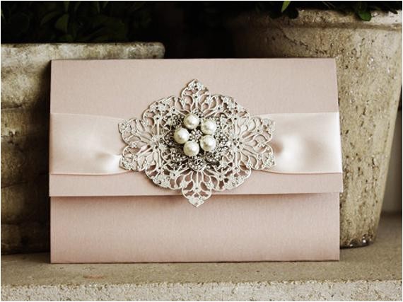 Wedding Invitation Brooches Items Similar to Sale Pocketfold Wedding Invitation with