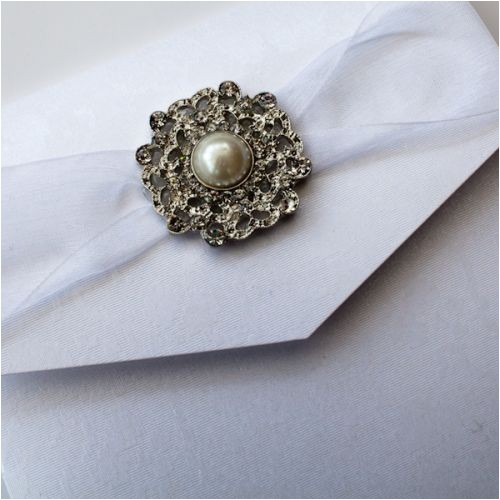 Wedding Invitation Brooches Vintage Chandelier Pocketfold Wedding Invitation with
