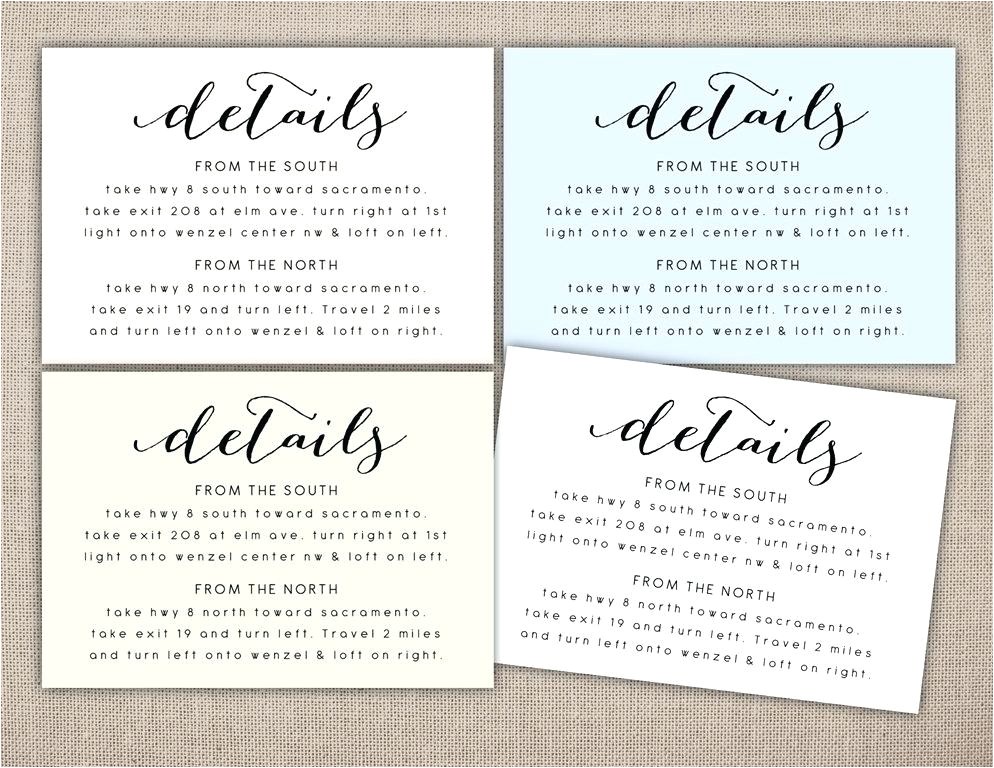 Wedding Invitation Details Card Wording Wedding Invitation Accommodation Card Zoom Invi with