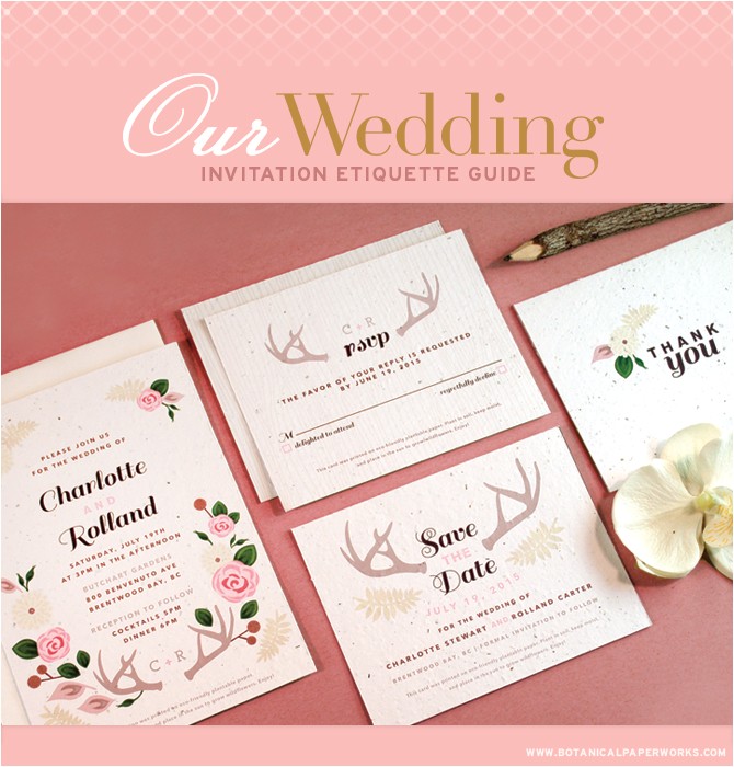 Wedding Invitation Edicate Wedding Invitations Etiquette Guide Blog Botanical