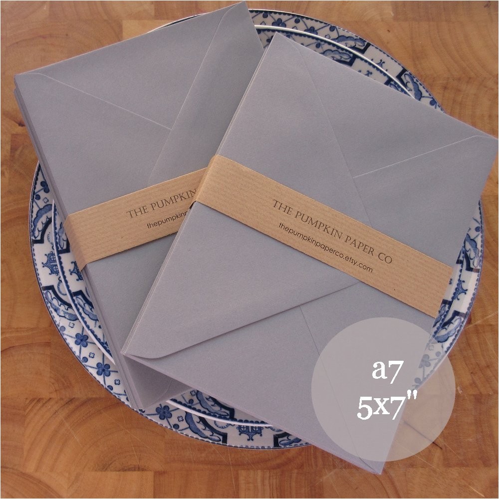 Wedding Invitation Envelopes 5×7 100 5×7 Grey Envelopes A7 Wedding Invitation by