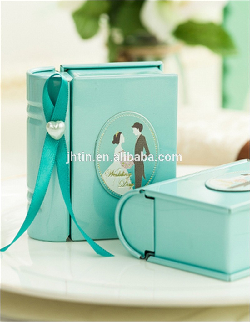 Wedding Invitation Minibook Mini Book Shape Metal Party Gift Boxes Wedding Invitation