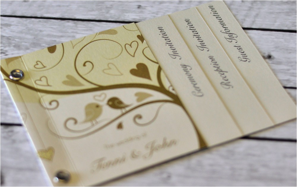 Wedding Invitation Minibook Mini Book Wedding Invitation Love Birds