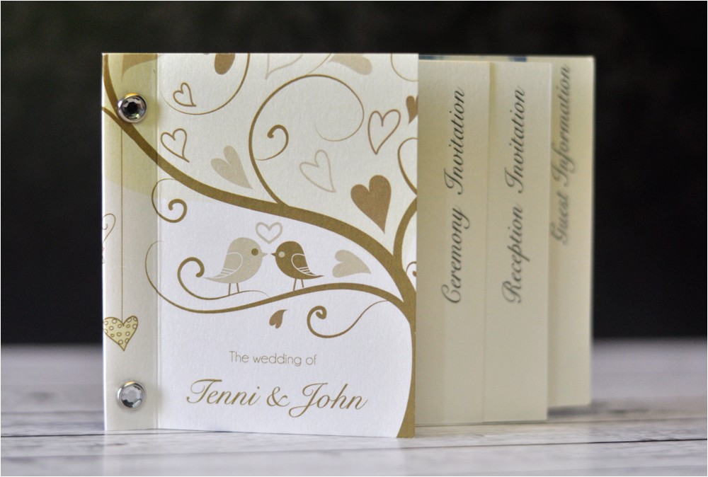 Wedding Invitation Minibook Mini Book Wedding Invitation Love Birds