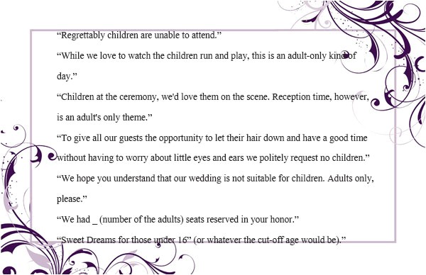 Wedding Invitation No Kids Wedding Invitation Wording No Children How to and Wedding Invitation No Kids Wedding Invitation Wording No Children How to and