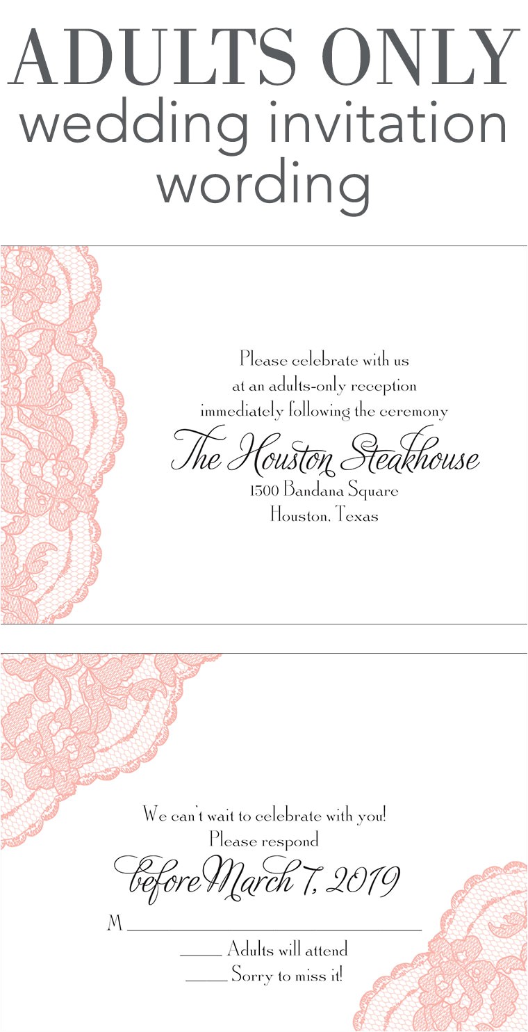 Wedding Invitation No Plus One Invitation Wording No Plus One Choice Image Invitation