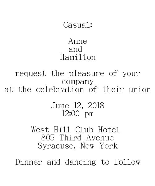 Wedding Invitation Wording From Bride and Groom Hosting Wedding Invitations Wording Samples for Different Hosting