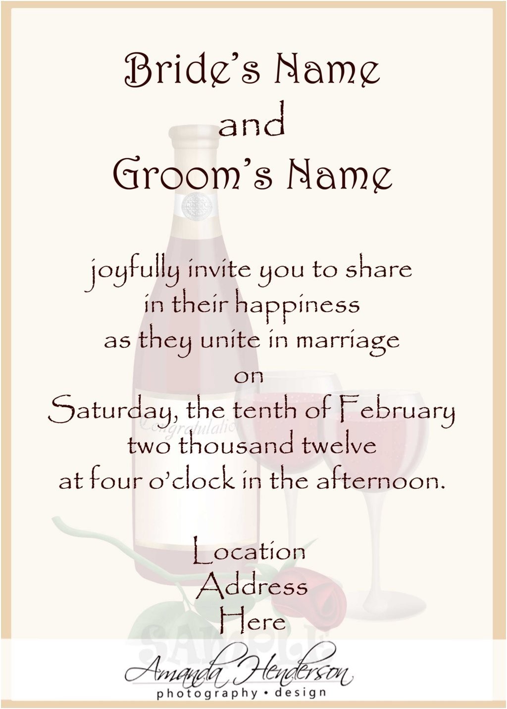 Wedding Invitation Wording From Bride and Groom Hosting Wedding Structurewedding Structure