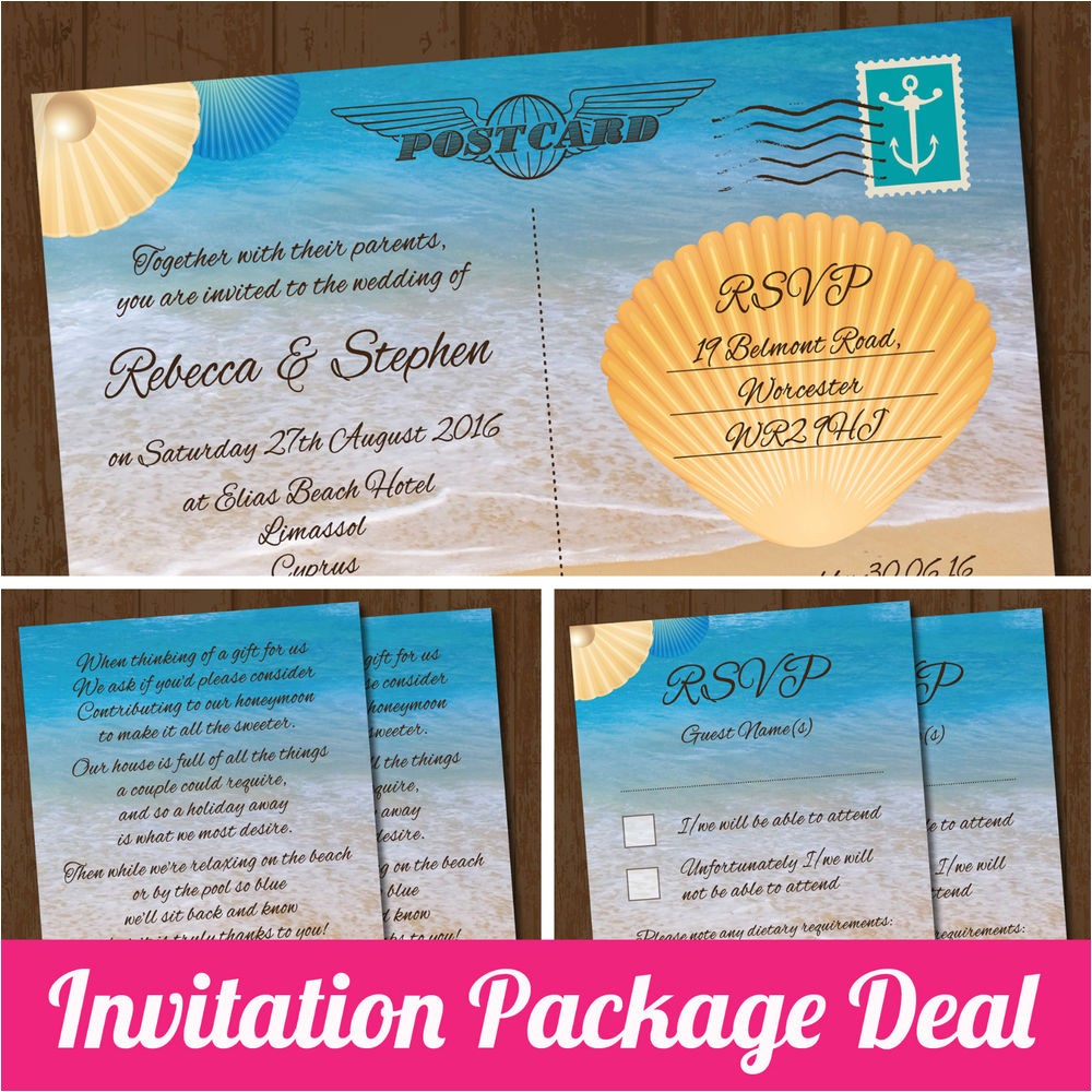 Wedding Invitations and Rsvp Packages Package Deal Wedding Invitation Rsvp Card Gift Poem