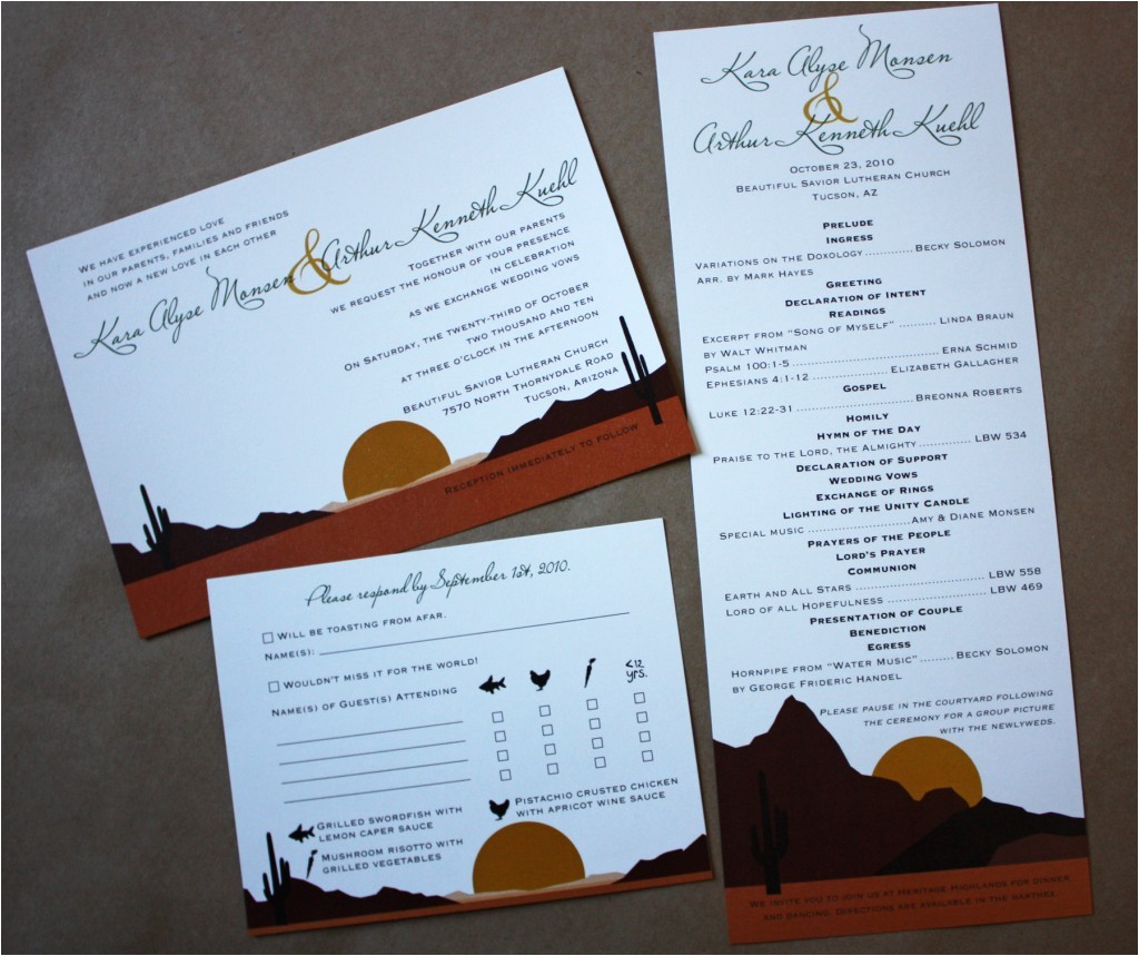 Wedding Invitations Az Arizona Desert themed Wedding Stationery Emdotzee Designs