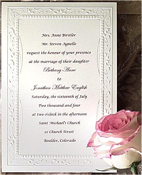Wedding Invitations Catholic Wording Samples Catholic Wedding Invitation Wording Roman Portrait Simpl