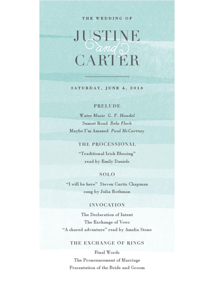 Wedding Invitations Catholic Wording Samples Sample Catholic Wedding Program without Mass Mini Bridal