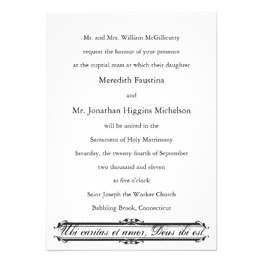 Wedding Invitations Catholic Wording Samples Wedding Invitation Wording Wedding Invitation Wording