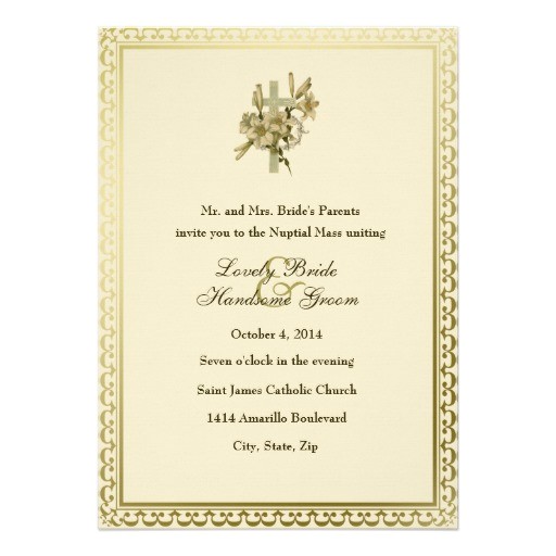 Wedding Invitations Catholic Wording Samples Wedding Invitation Wording Wedding Invitation Wording