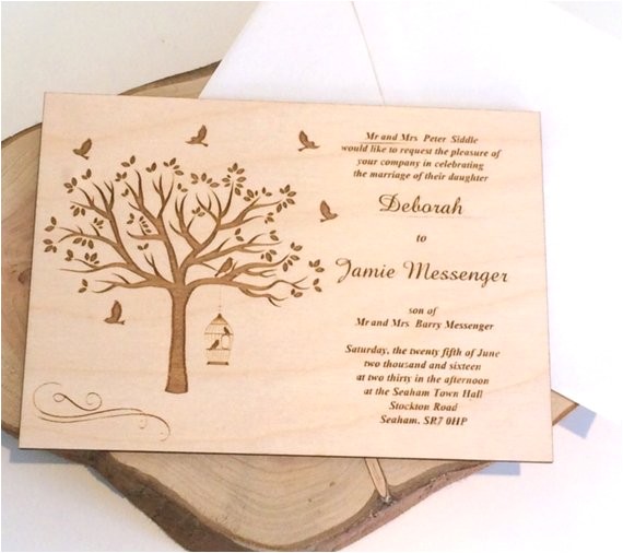 Wedding Invitations Etsy Uk Wooden Wedding Invitations Rustic Wedding Invitations Laser