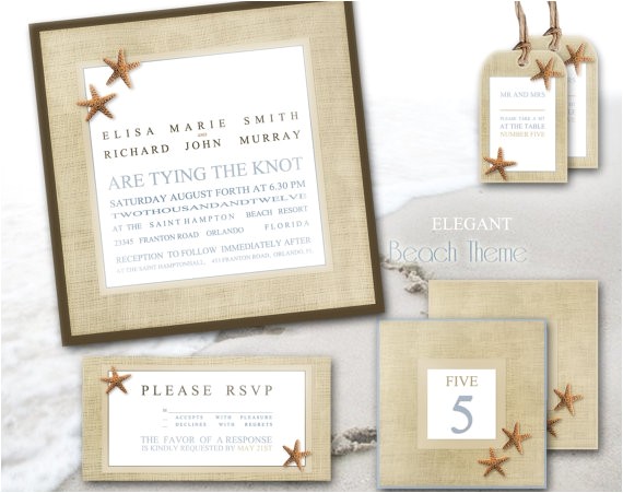 Wedding Invitations In Long island Beach Wedding Invitation Custom Printable Template Long