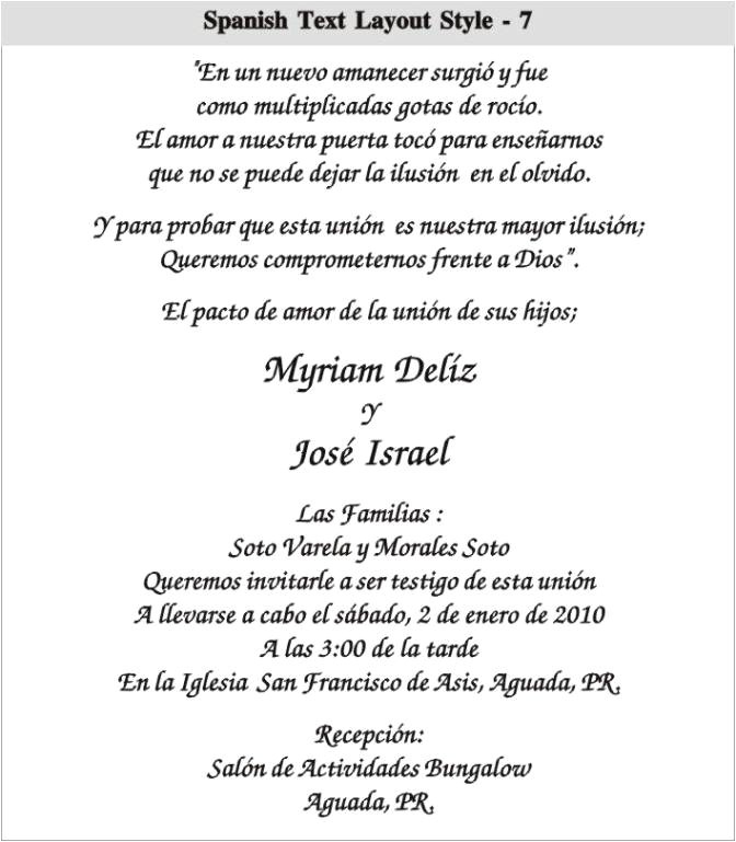 Wedding Invitations In Spanish Wording Samples Spanish Wedding Invitation Wording theruntime Com