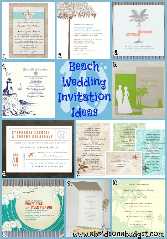 Wedding Invitations On A Budget Ideas 10 Beach Wedding Invitation Ideas A Bride On A Budget